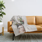 Christmas Deer Throw Blanket Gallery Image 1