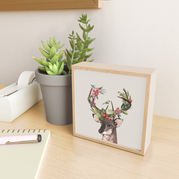 Christmas Deer Mini Art Print Gallery Image 2