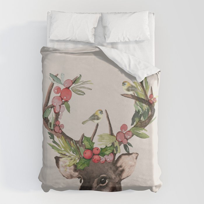 Christmas Deer Duvet Cover Gallery Image 1