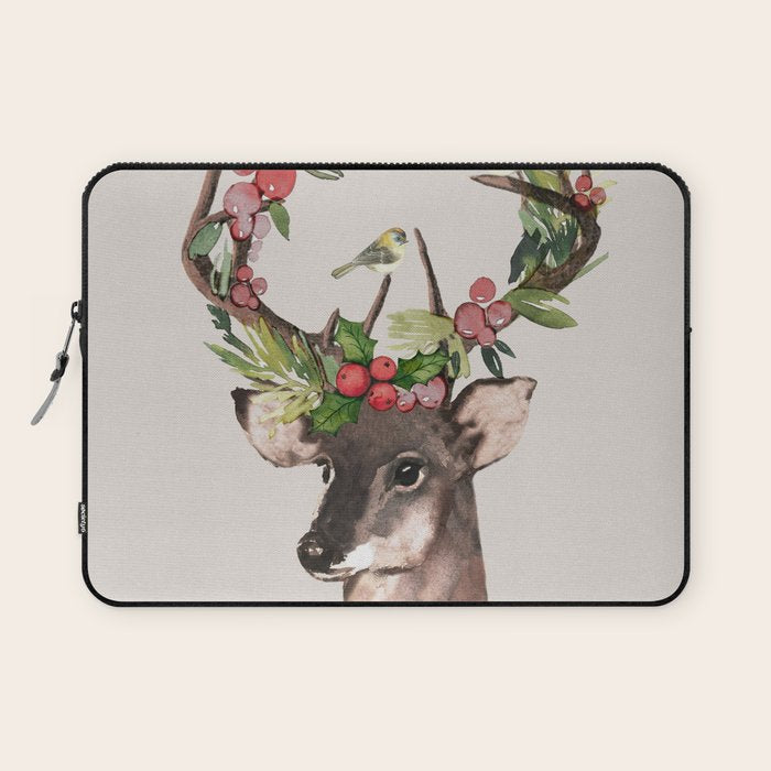 Christmas Deer Laptop Sleeve Gallery Image 1