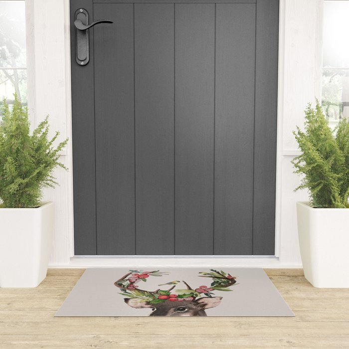 Christmas Deer Welcome Mat Gallery Image 3