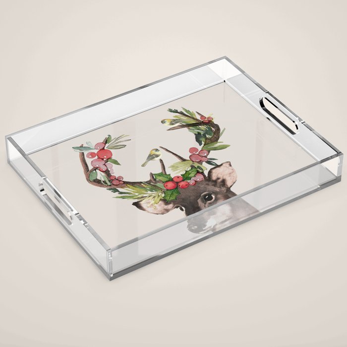 Christmas Deer Acrylic Tray Gallery Image 1