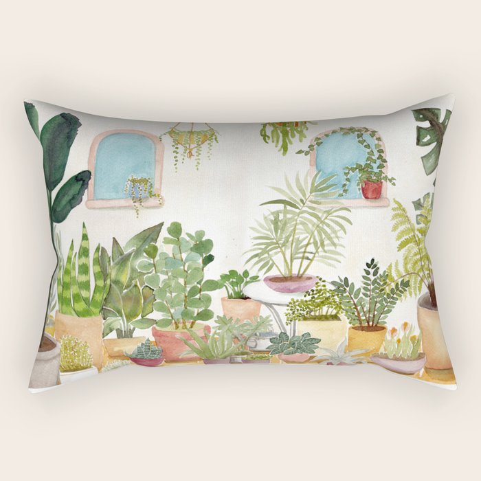 plant lady Rectangular Pillow Gallery Image 2