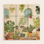 plant lady Wood Wall Art Gallery Image 1