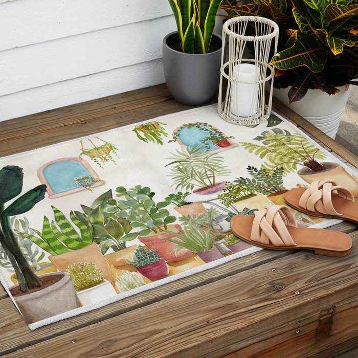 plant lady Outdoor Rug Gallery Image 2