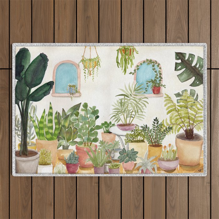 plant lady Outdoor Rug Gallery Image 1