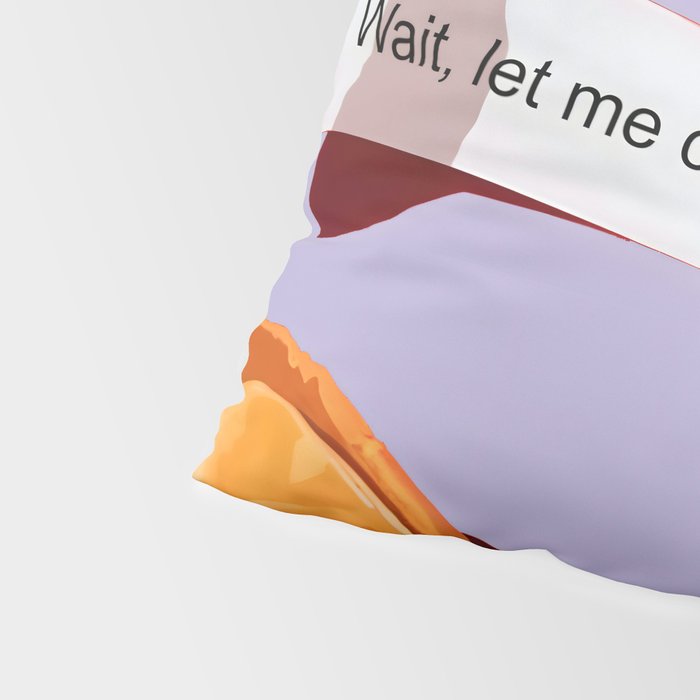 Fortune Cookie & Magic 8 Ball, Funny Cute Typography Illustration, Chinese Food Humor Joke, Fortune-Teller Predict Prophecy Note Violet  Pillow Sham Gallery Image 4