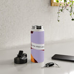 Fortune Cookie & Magic 8 Ball, Funny Cute Typography Illustration, Chinese Food Humor Joke, Fortune-Teller Predict Prophecy Note Violet  Water Bottle Gallery Image 4