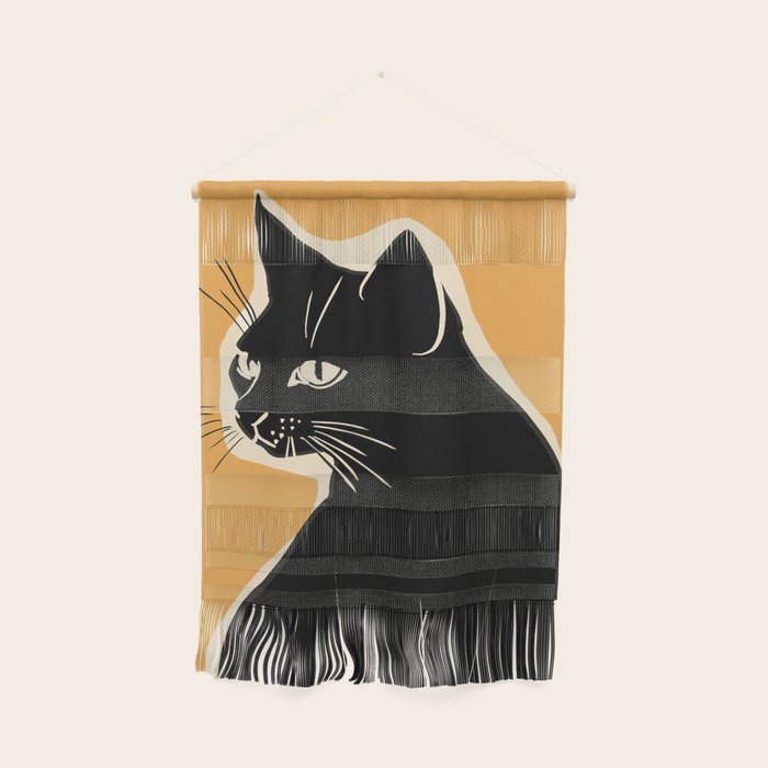 Minimalist Black Cat 3 Wall Hanging Gallery Image 1