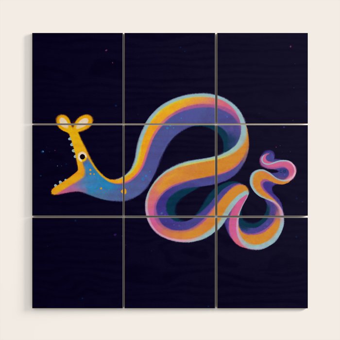 Blue ribbon eel Wood Wall Art Gallery Image 1