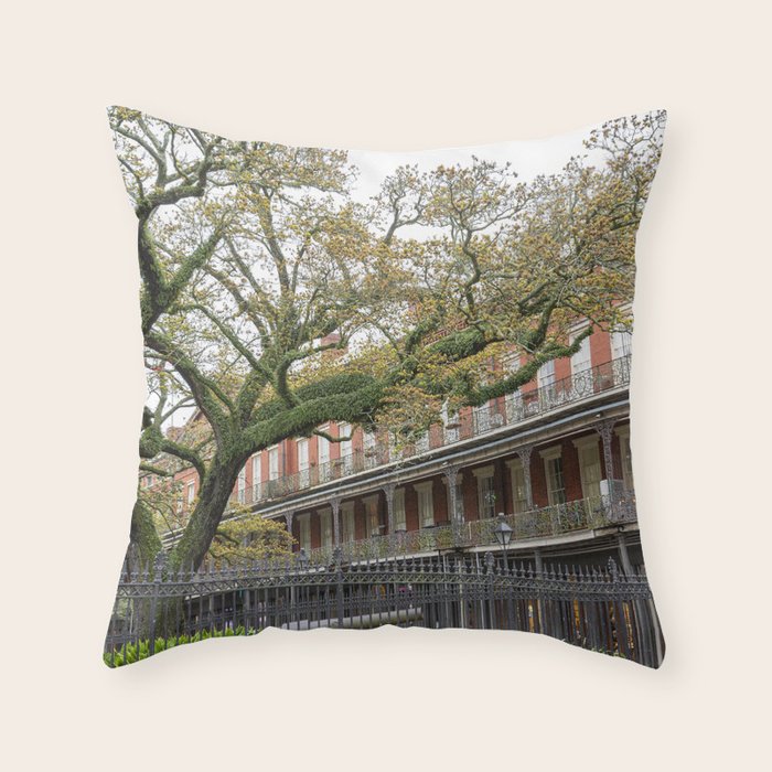 New Orleans Jackson Square Photography Throw Pillow Gallery Image 6