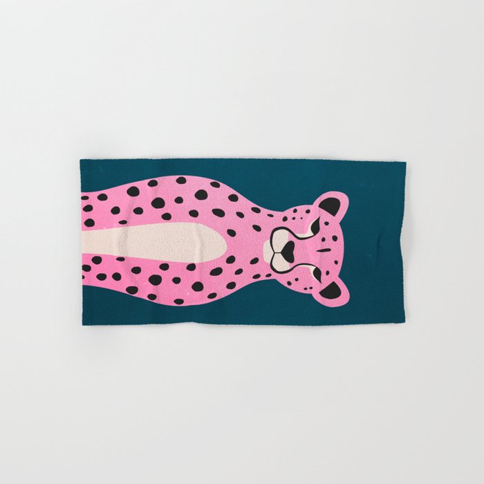 The Stare: Night Race Pink Cheetah Edition Bath Towel Gallery Image 1