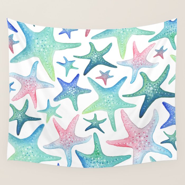 Starfish Pattern Wall Tapestry Gallery Image 1