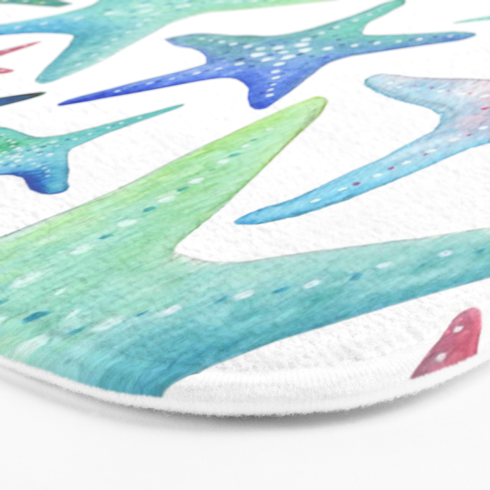 Starfish Pattern Bath Mat Gallery Image 3