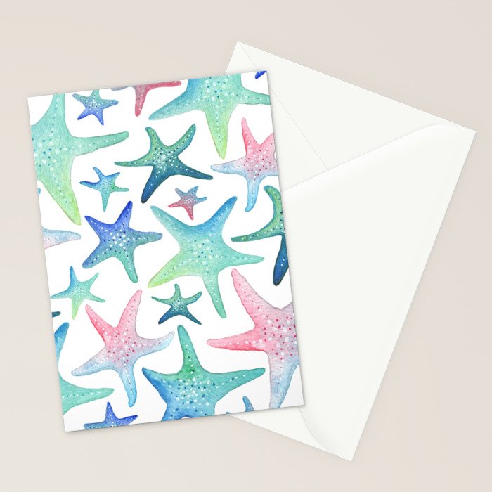 Starfish Pattern Stationery Card Gallery Image 2