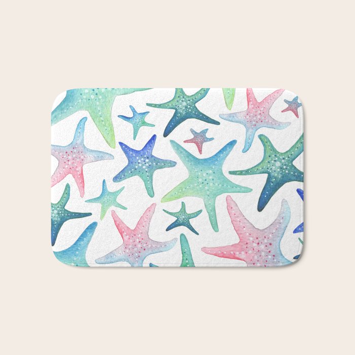 Starfish Pattern Bath Mat Gallery Image 1