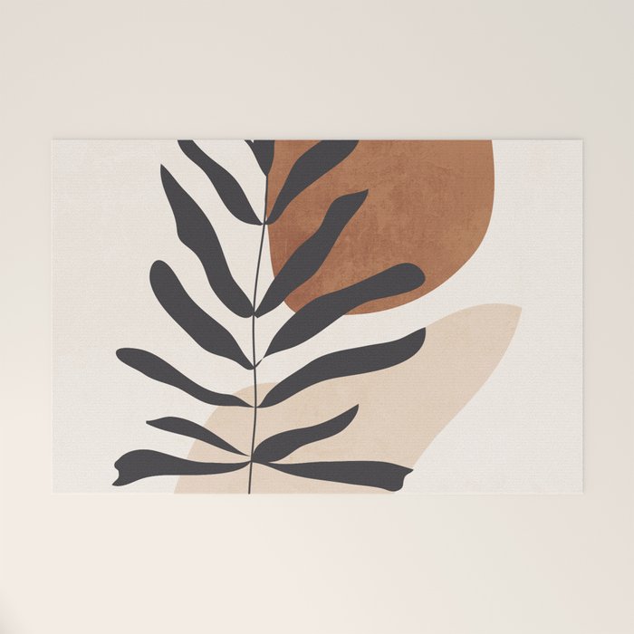 Abstract Art  Minimal Plant 12 Welcome Mat Gallery Image 1