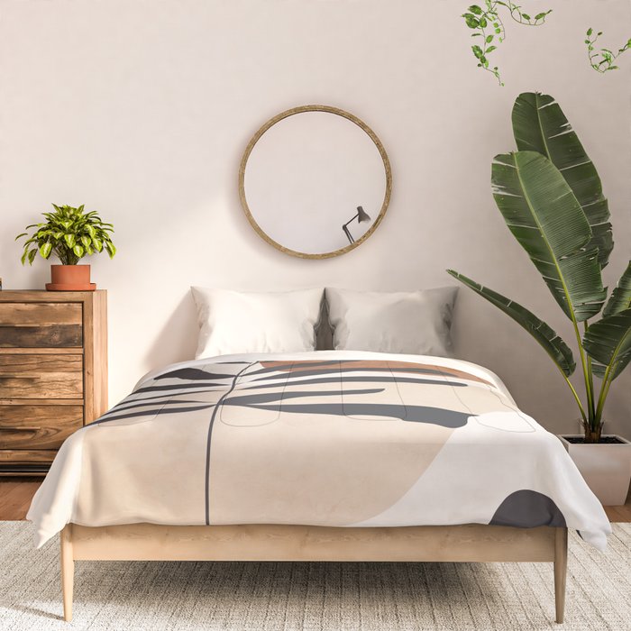 Abstract Art  Minimal Plant 12 Comforter Gallery Image 3