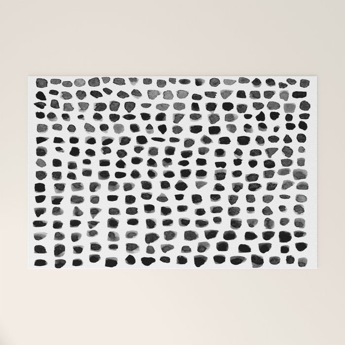 Dots (Black) Welcome Mat Gallery Image 1