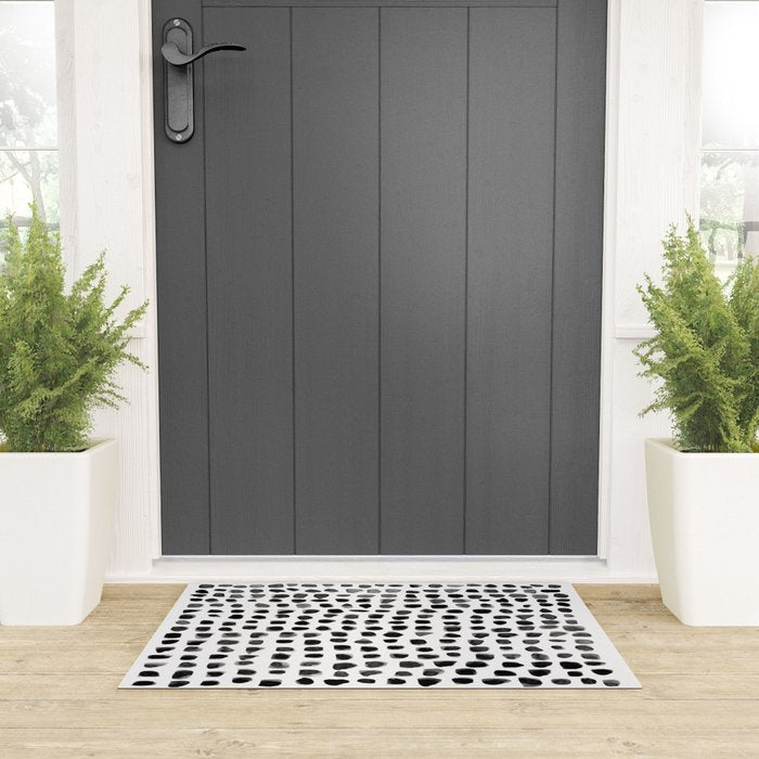 Dots (Black) Welcome Mat Gallery Image 3