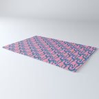 Pop Wiggle Contemporary Abstract Pattern in Pink and Blue Rug Gallery Image 3