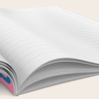 Pop Wiggle Contemporary Abstract Pattern in Pink and Blue Notebook Gallery Image 2