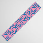 Pop Wiggle Contemporary Abstract Pattern in Pink and Blue Table Runner Gallery Image 3