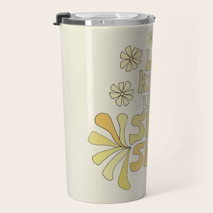 be kind like sunshine // retro surf art by surfy birdy Travel Mug Gallery Image 3