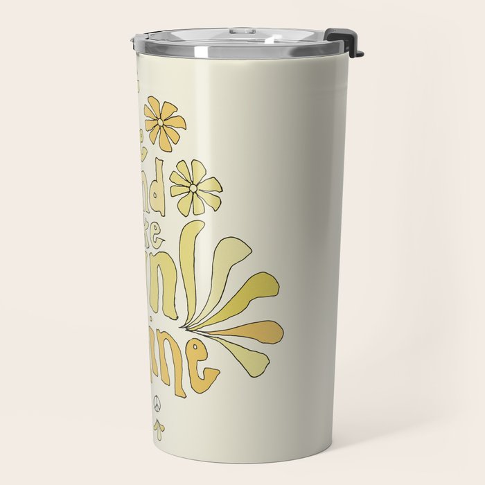 be kind like sunshine // retro surf art by surfy birdy Travel Mug Gallery Image 2