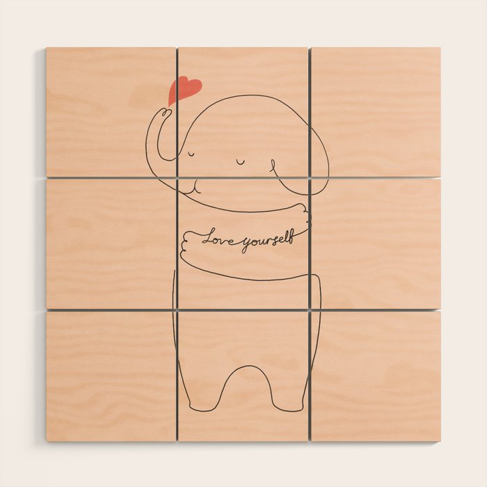 Love Yourself Ele 2 Wood Wall Art Gallery Image 1