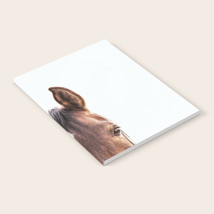 peekaboo horse, bw horse print, horse photo, equestrian, equestrian photo, equestrian decor Notebook Gallery Image 2