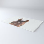 peekaboo horse, bw horse print, horse photo, equestrian, equestrian photo, equestrian decor Rug Gallery Image 3