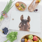 peekaboo horse, bw horse print, horse photo, equestrian, equestrian photo, equestrian decor Cutting Board Gallery Image 2