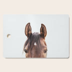 peekaboo horse, bw horse print, horse photo, equestrian, equestrian photo, equestrian decor Cutting Board Gallery Image 1