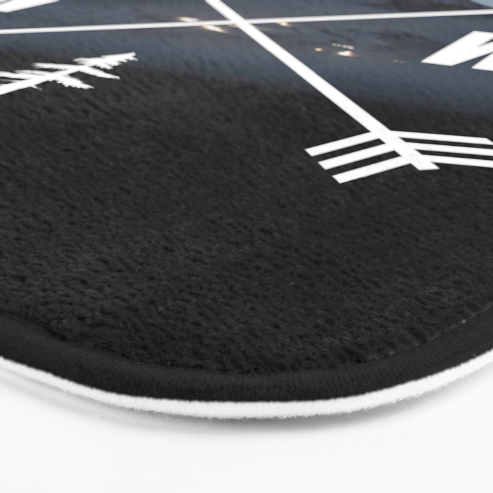 PNW Pacific Northwest Compass - Mt Hood Adventure Bath Mat Gallery Image 3