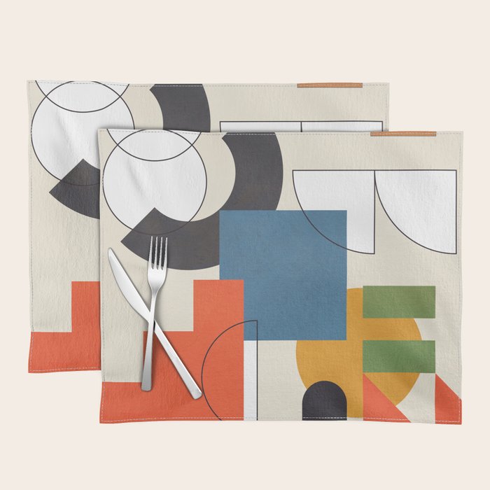 Colorful Shape Geometry 04 Placemat Gallery Image 1