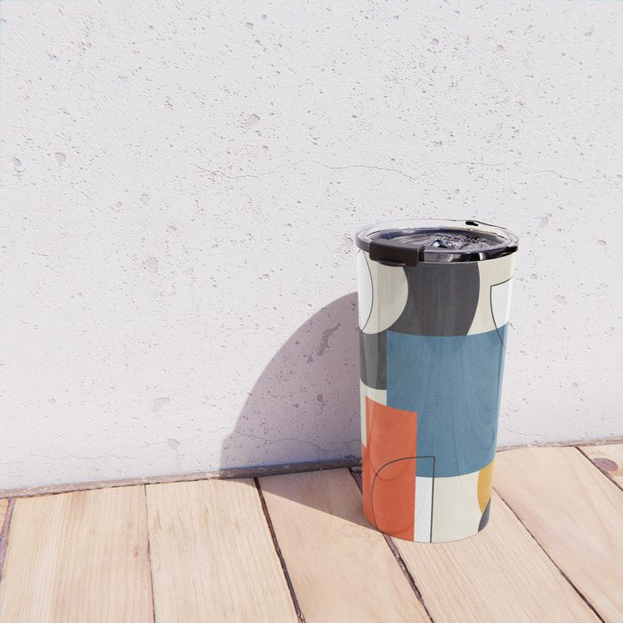 Colorful Shape Geometry 04 Travel Mug Gallery Image 4
