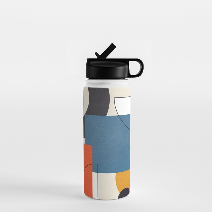 Colorful Shape Geometry 04 Water Bottle Gallery Image 1