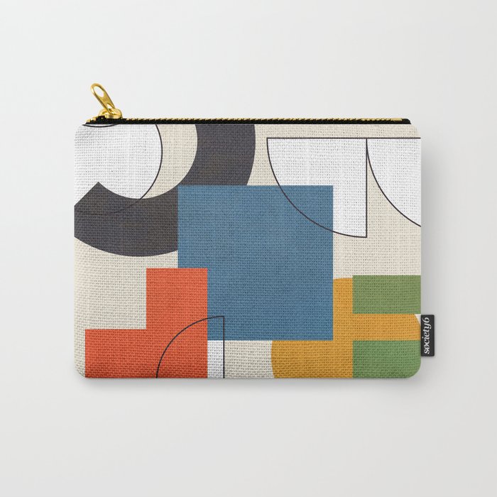 Colorful Shape Geometry 04 Carry All Pouch Gallery Image 1