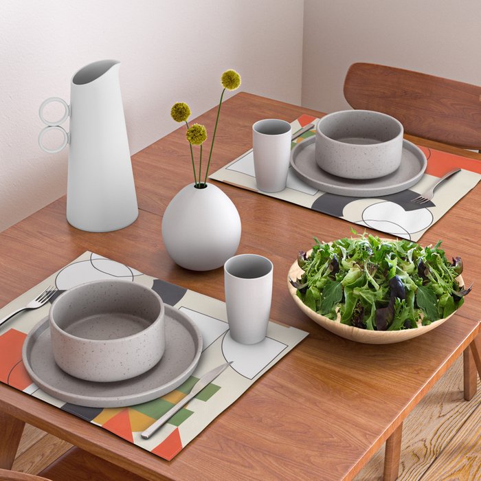 Colorful Shape Geometry 04 Placemat Gallery Image 2