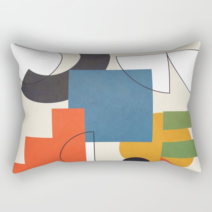 Colorful Shape Geometry 04 Rectangular Pillow Gallery Image 1