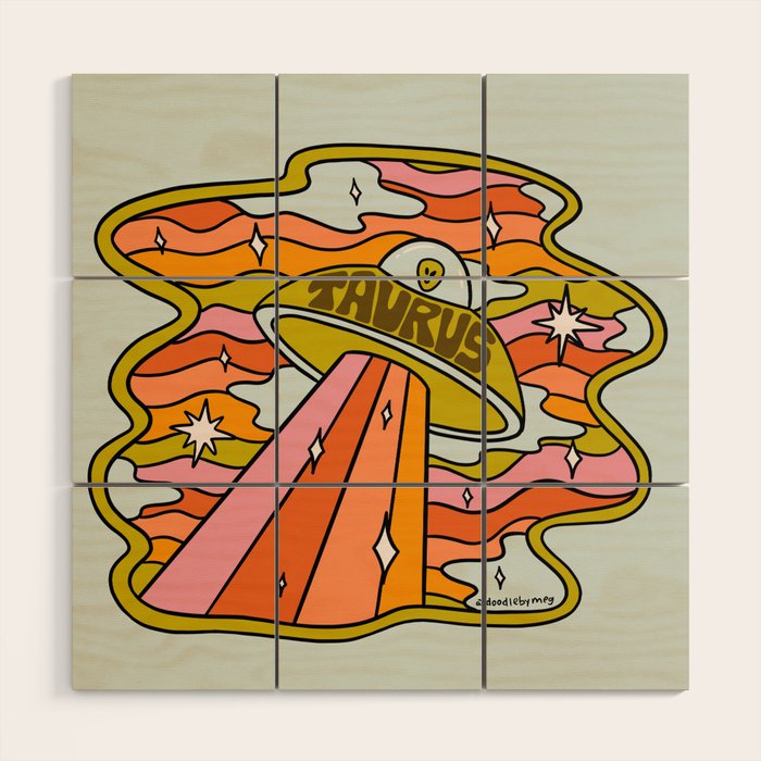 Taurus UFO Wood Wall Art Gallery Image 1