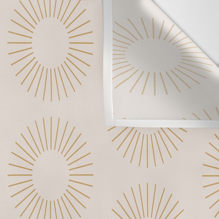 Minimalist Sunray Pattern XIV Natural Neutral Wall Tapestry Gallery Image 3