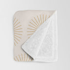 Minimalist Sunray Pattern XIV Natural Neutral Throw Blanket Gallery Image 3