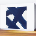 Indigo Abstract Brush Strokes | No. 3 Wall Mural Gallery Image 2