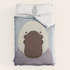 Whimsy Platypus, Animal Portrait Duvet Cover Gallery Image 6