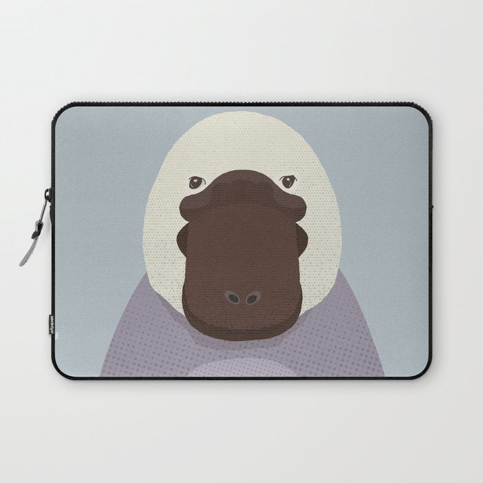 Whimsy Platypus, Animal Portrait Laptop Sleeve Gallery Image 1