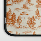 Orange Alien Abduction Toile De Jouy Pattern Laptop Sleeve Gallery Image 3
