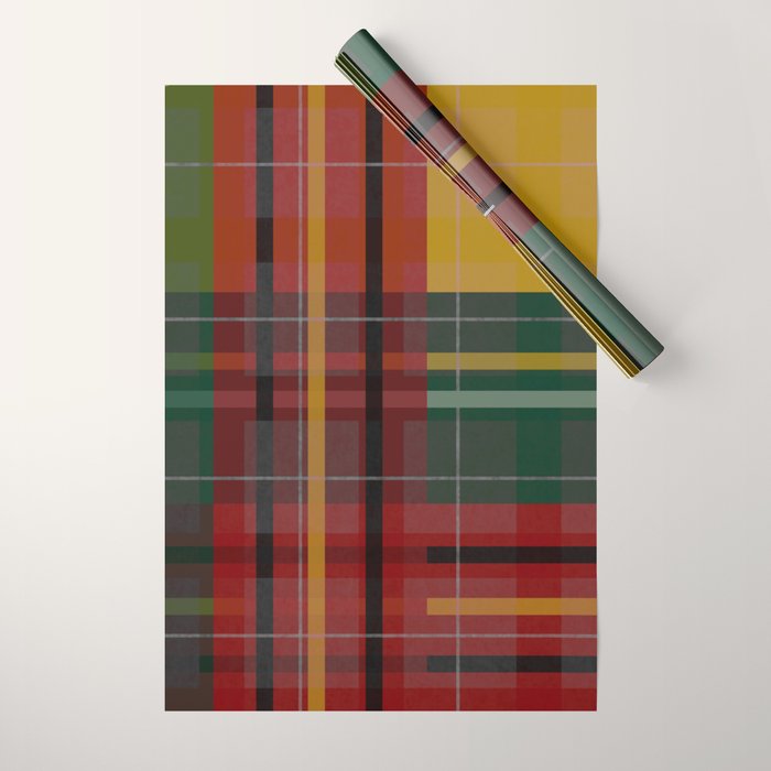 Plaid Lines Wrapping Paper Gallery Image 1