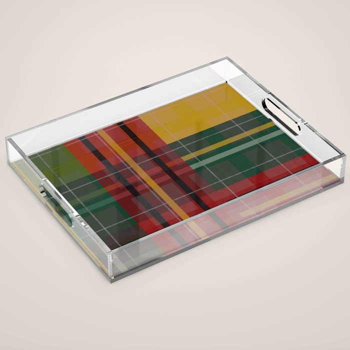 Plaid Lines Acrylic Tray Gallery Image 1